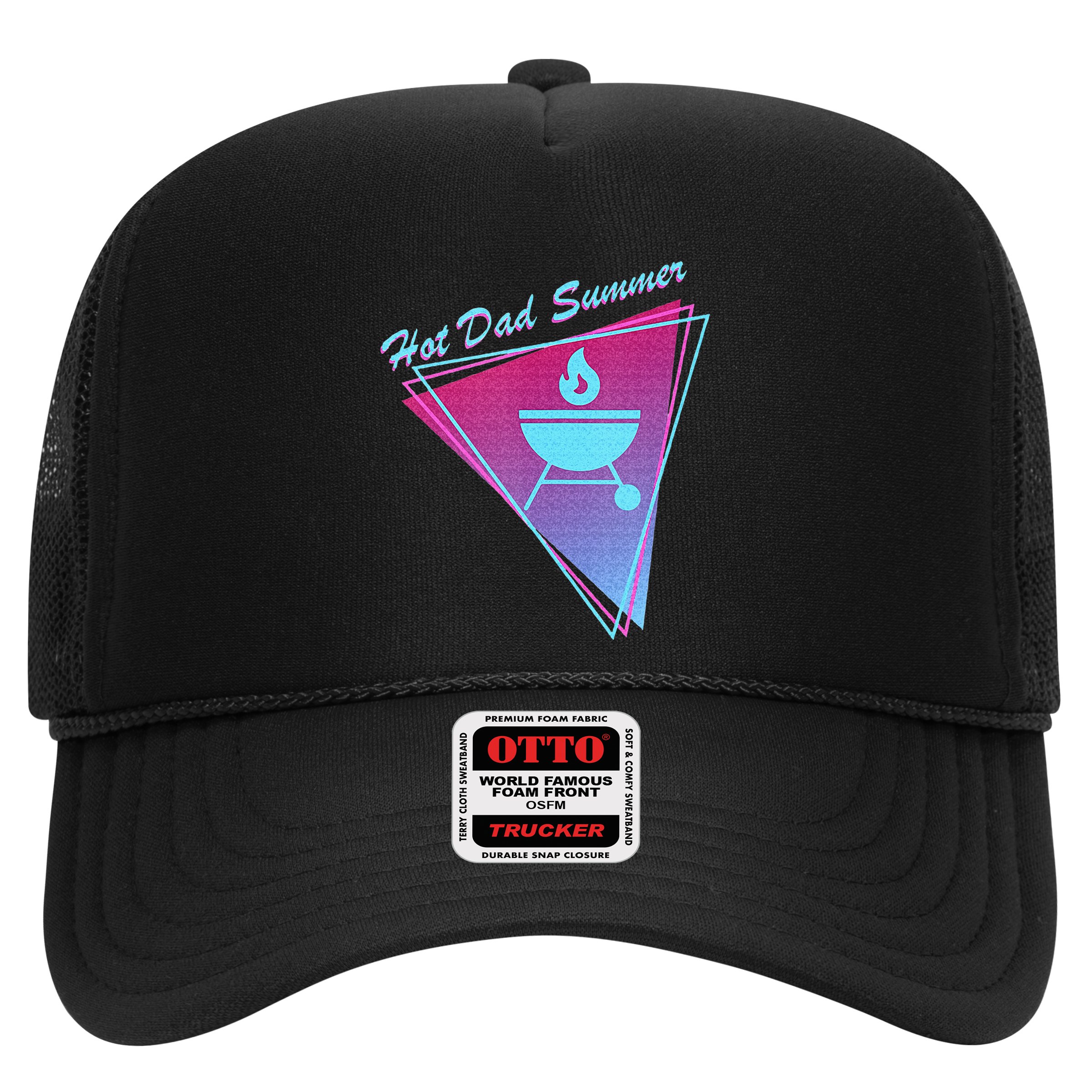 Hot Dad Summer Funny 80s Retro Vintage Charcoal Grill BBQ Hat