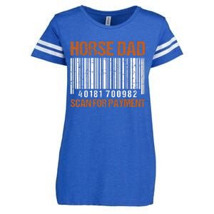 Horse Dad Scan For Payment Enza Ladies Jersey Football T-Shirt