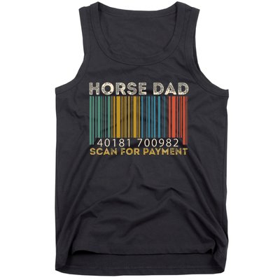 Horse Dad Scan For Payment Fathers Day Tank Top