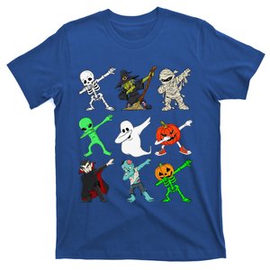 Halloween Dabbing Skeleton Witch And Monsters T-Shirt