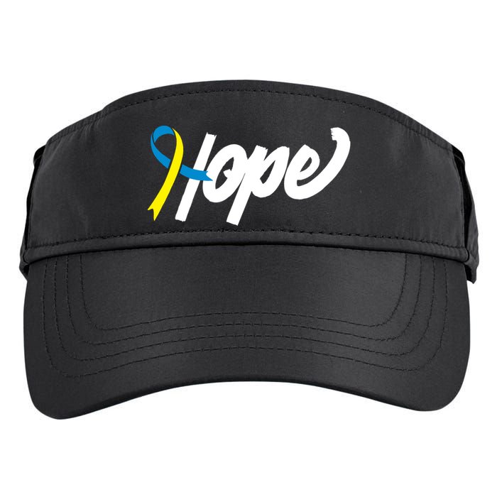 Hope Down Syndrome Awareness Ribbon Adult Drive Performance Visor