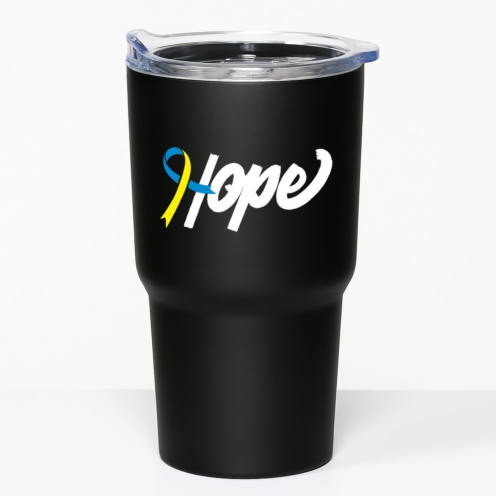Hope Down Syndrome Awareness Ribbon Tumbler