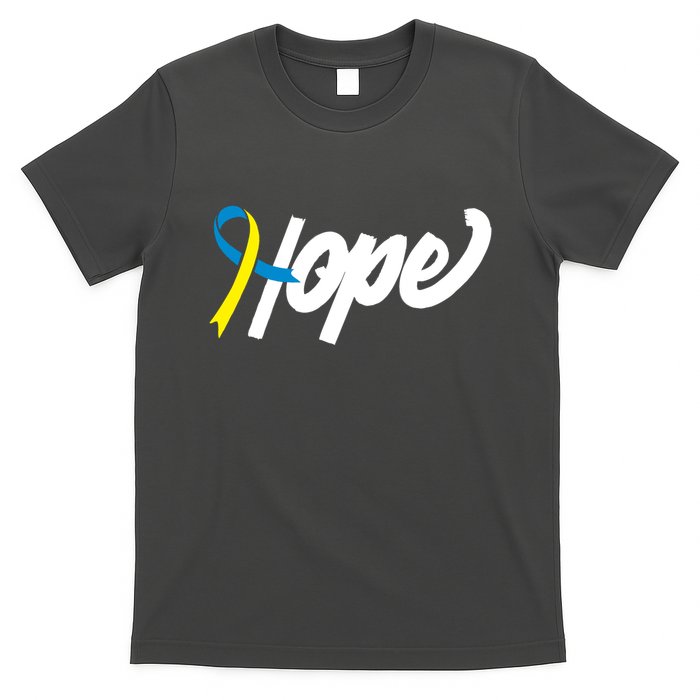 Hope Down Syndrome Awareness Ribbon T-Shirt