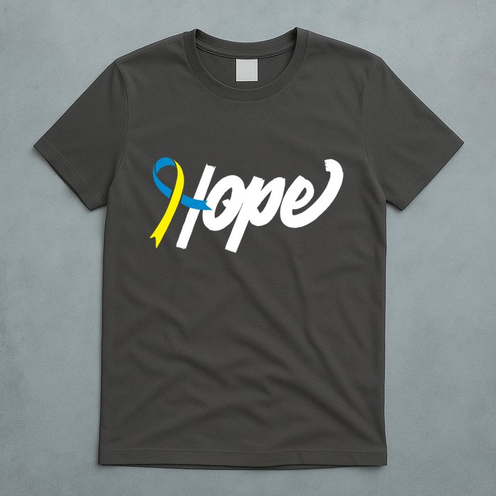 Hope Down Syndrome Awareness Ribbon T-Shirt