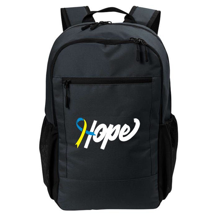 Hope Down Syndrome Awareness Ribbon Backpack