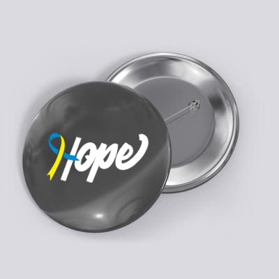 Hope Down Syndrome Awareness Ribbon Button