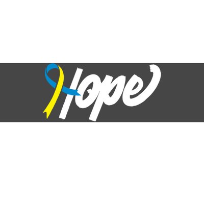 Hope Down Syndrome Awareness Ribbon Bumper Sticker