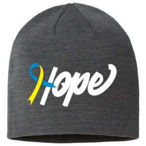 Hope Down Syndrome Awareness Ribbon Sustainable Beanie