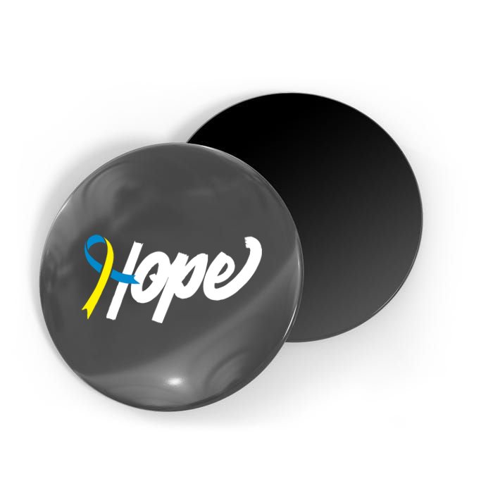 Hope Down Syndrome Awareness Ribbon Magnet