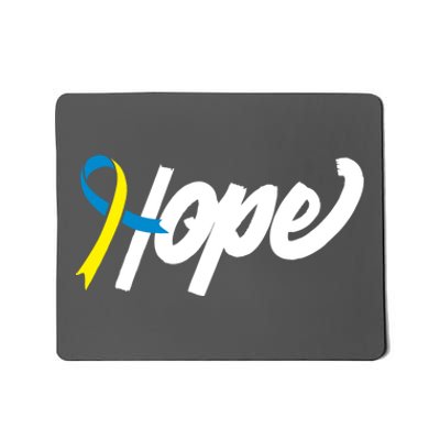 Hope Down Syndrome Awareness Ribbon Mousepad