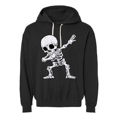 Halloween Dabbing Skeleton Skull Rib Cage Dab Dance Garment-Dyed Fleece Hoodie