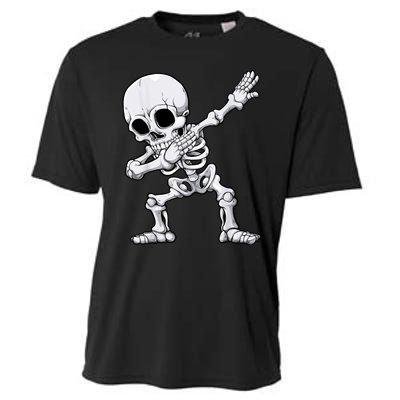 Halloween Dabbing Skeleton Skull Rib Cage Dab Dance Cooling Performance Crew T-Shirt