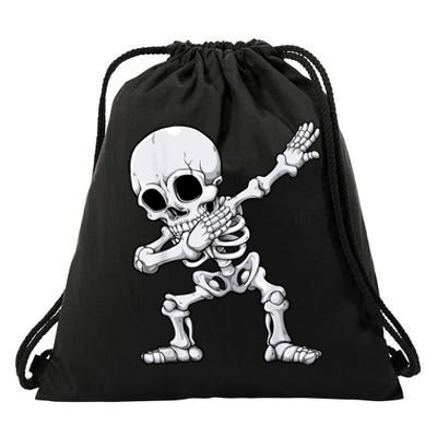 Halloween Dabbing Skeleton Skull Rib Cage Dab Dance Drawstring Bag