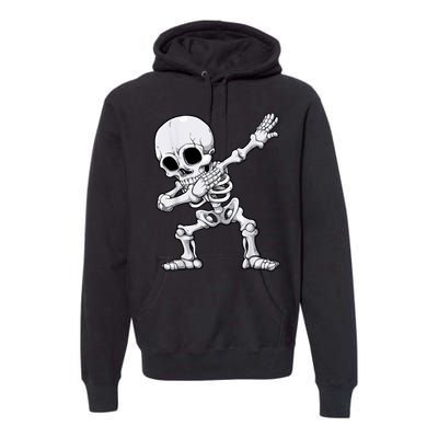 Halloween Dabbing Skeleton Skull Rib Cage Dab Dance Premium Hoodie