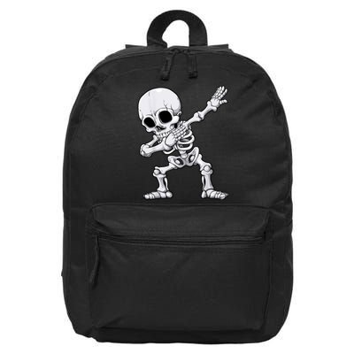 Halloween Dabbing Skeleton Skull Rib Cage Dab Dance 16 in Basic Backpack