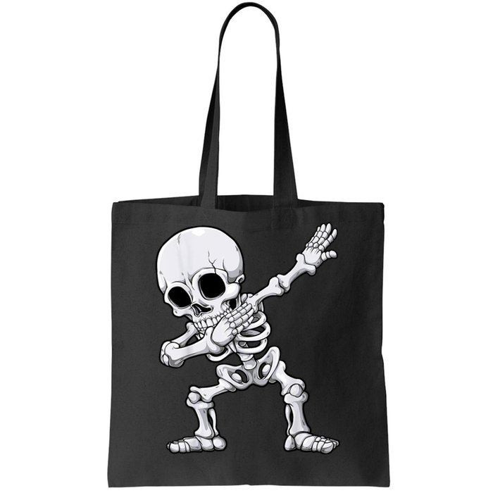 Halloween Dabbing Skeleton Skull Rib Cage Dab Dance Tote Bag