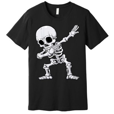 Halloween Dabbing Skeleton Skull Rib Cage Dab Dance Premium T-Shirt