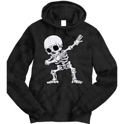 Halloween Dabbing Skeleton Skull Rib Cage Dab Dance Tie Dye Hoodie