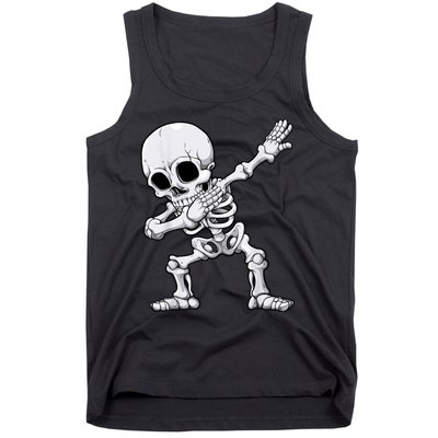 Halloween Dabbing Skeleton Skull Rib Cage Dab Dance Tank Top