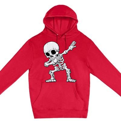 Halloween Dabbing Skeleton Skull Rib Cage Dab Dance Premium Pullover Hoodie