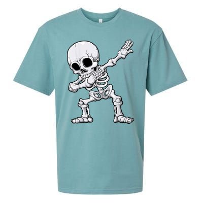 Halloween Dabbing Skeleton Skull Rib Cage Dab Dance Sueded Cloud Jersey T-Shirt