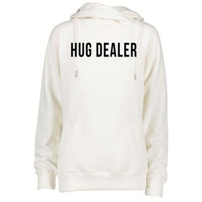 Hug Dealer Sorority Frat Flirt Single Player Hippie Funny Cool Gift Womens Funnel Neck Pullover Hood