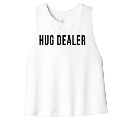 Hug Dealer Sorority Frat Flirt Single Player Hippie Funny Cool Gift Women's Racerback Cropped Tank