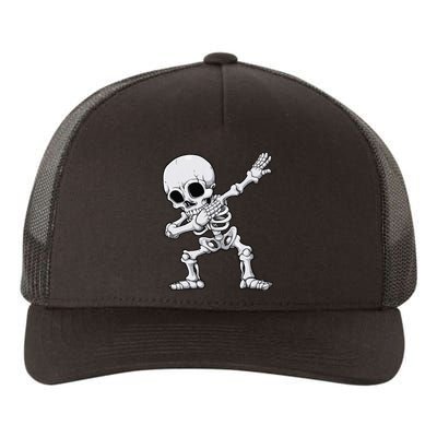 Halloween Dabbing Skeleton Skull Rib Cage Dab Dance Yupoong Adult 5-Panel Trucker Hat