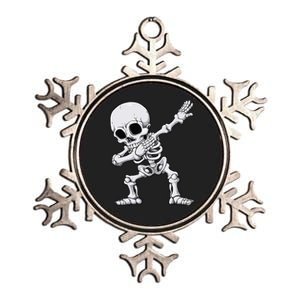 Halloween Dabbing Skeleton Skull Rib Cage Dab Dance Metallic Star Ornament