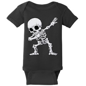 Halloween Dabbing Skeleton Skull Rib Cage Dab Dance Baby Bodysuit