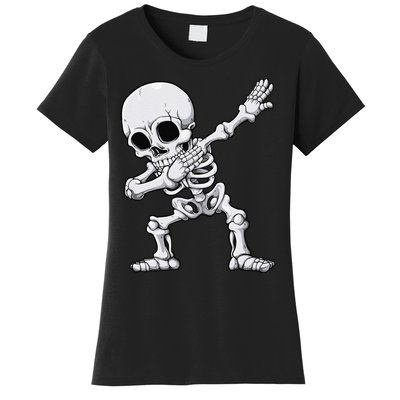 Halloween Dabbing Skeleton Skull Rib Cage Dab Dance Women's T-Shirt