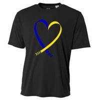 Heart Down Syndrome Awareness Gift Cooling Performance Crew T-Shirt