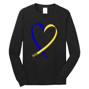 Heart Down Syndrome Awareness Gift Long Sleeve Shirt