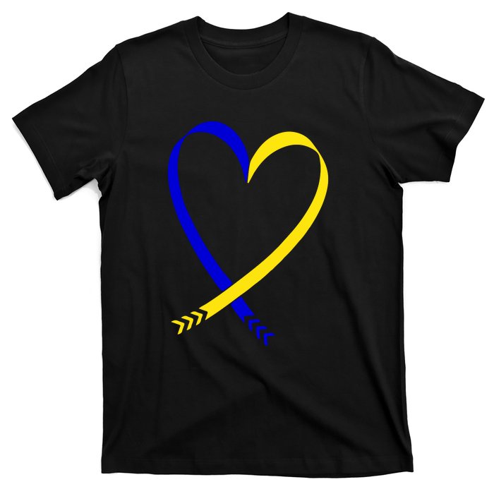 Heart Down Syndrome Awareness Gift T-Shirt