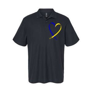 Heart Down Syndrome Awareness Gift Softstyle Adult Sport Polo