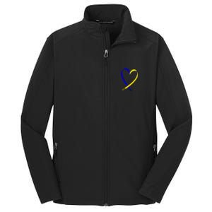 Heart Down Syndrome Awareness Gift Core Soft Shell Jacket