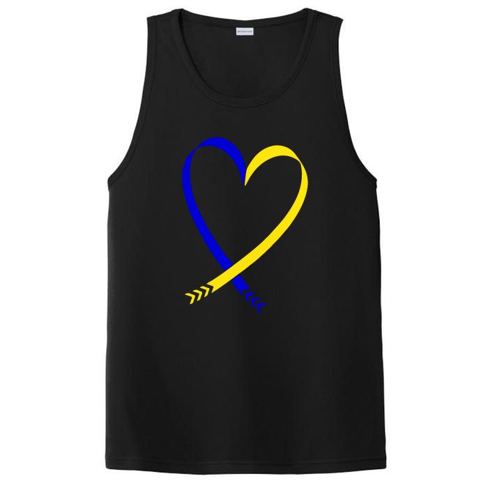 Heart Down Syndrome Awareness Gift PosiCharge Competitor Tank