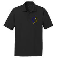 Heart Down Syndrome Awareness Gift PosiCharge RacerMesh Polo