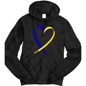 Heart Down Syndrome Awareness Gift Tie Dye Hoodie