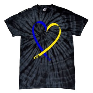 Heart Down Syndrome Awareness Gift Tie-Dye T-Shirt