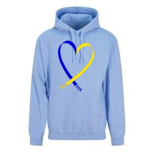 Heart Down Syndrome Awareness Gift Unisex Surf Hoodie