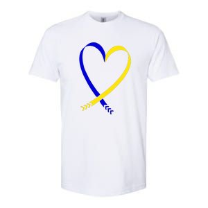 Heart Down Syndrome Awareness Gift Softstyle CVC T-Shirt