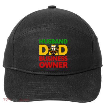 Husband Dad Small Business Owner African American Ceo 7-Panel Snapback Hat