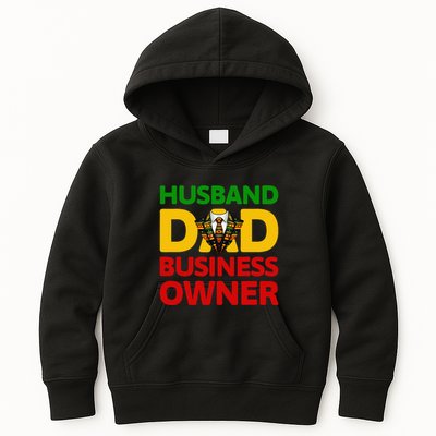 Husband Dad Small Business Owner African American Ceo Kids Hoodie