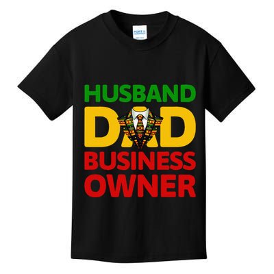 Husband Dad Small Business Owner African American Ceo Kids T-Shirt