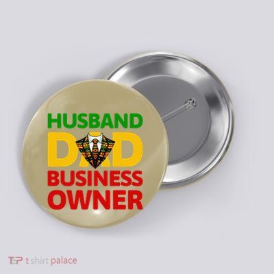 Husband Dad Small Business Owner African American Ceo Button