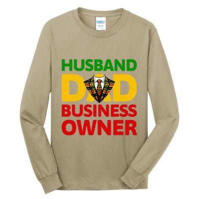 Husband Dad Small Business Owner African American Ceo Tall Long Sleeve T-Shirt