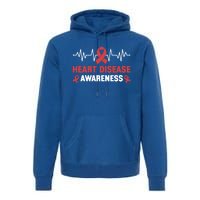 Heart Disease Support Heart Disease Awareness Cute Gift Premium Hoodie