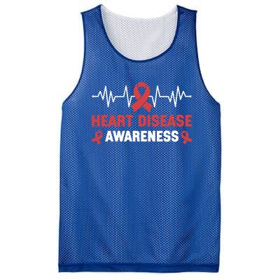 Heart Disease Support Heart Disease Awareness Cute Gift Mesh Reversible Basketball Jersey Tank