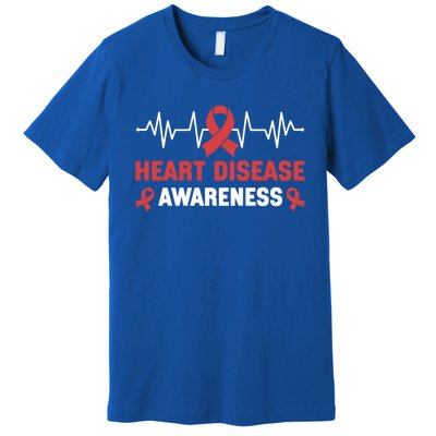 Heart Disease Support Heart Disease Awareness Cute Gift Premium T-Shirt